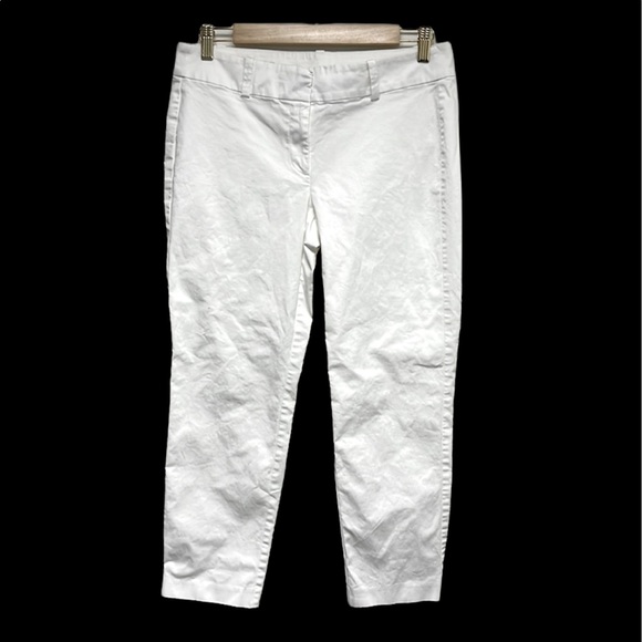 Ann Taylor Pants - Ann Taylor Carnegie Crop White Pants, Size 6